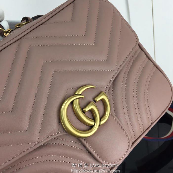 GUCCI古馳 新款 專櫃品質 原單 498100全皮 裸粉 手提 單肩 斜挎包HY1364